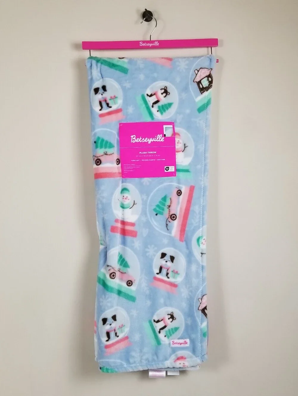 Betsey Johnson Betseyville Christmas Throw 50x70